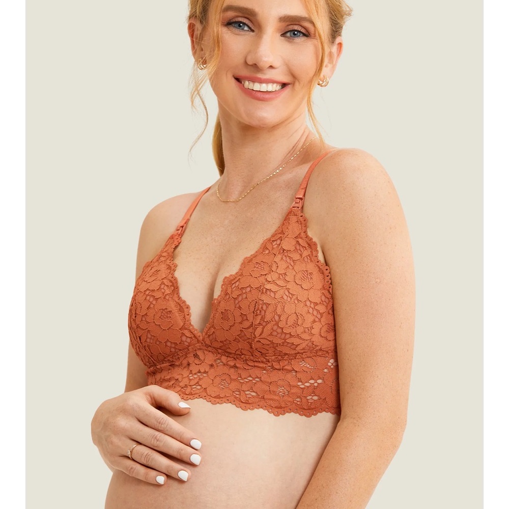 Momanda Lace Plunge Nursing Bralette
